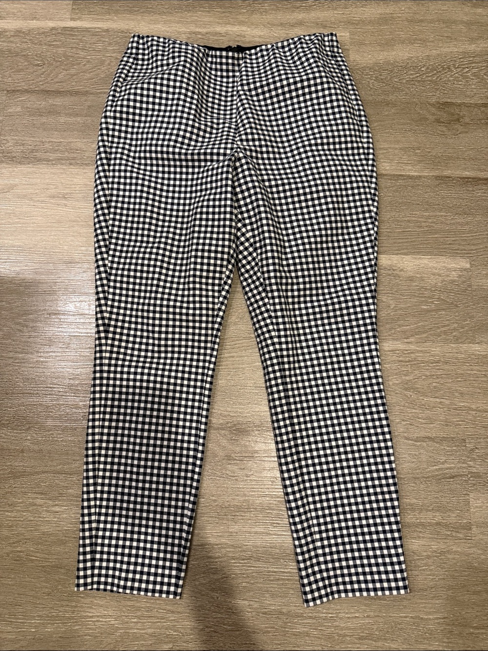 rag & bone Black and White Gingham Tapered Pants